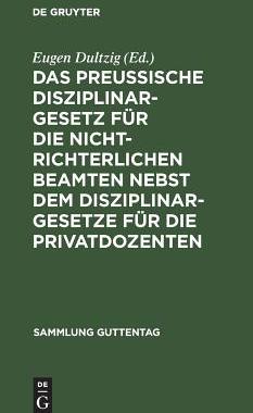 【预订】Das preußische Disziplinargesetz für die nichtrichterlichen Beamte 9783111158426