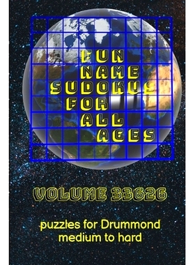 预订 Fun Name Sudokus for All Ages Volume 33626: Puzzles for Drummond - Medium to Hard: 9781312032118