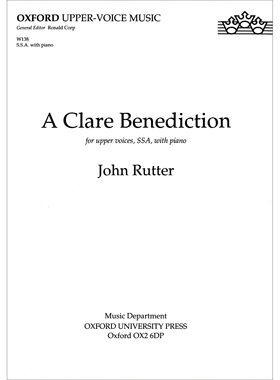 预订 A Clare Benediction 清晰的祝福: 9780193426351