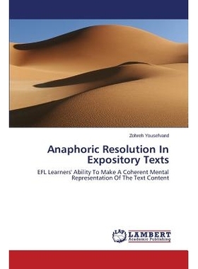 预订 Anaphoric Resolution In Expository Texts: 9783659719493