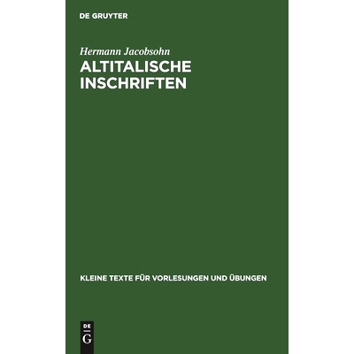 预订 Altitalische Inschriften: 9783110996043
