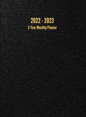 预订 2022 - 2023 2-Year Monthly Planner: 24-Month Calendar (Black) - Large: 9781947399259