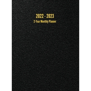 预订 2022 - 2023 2-Year Monthly Planner: 24-Month Calendar (Black) - Large: 9781947399259