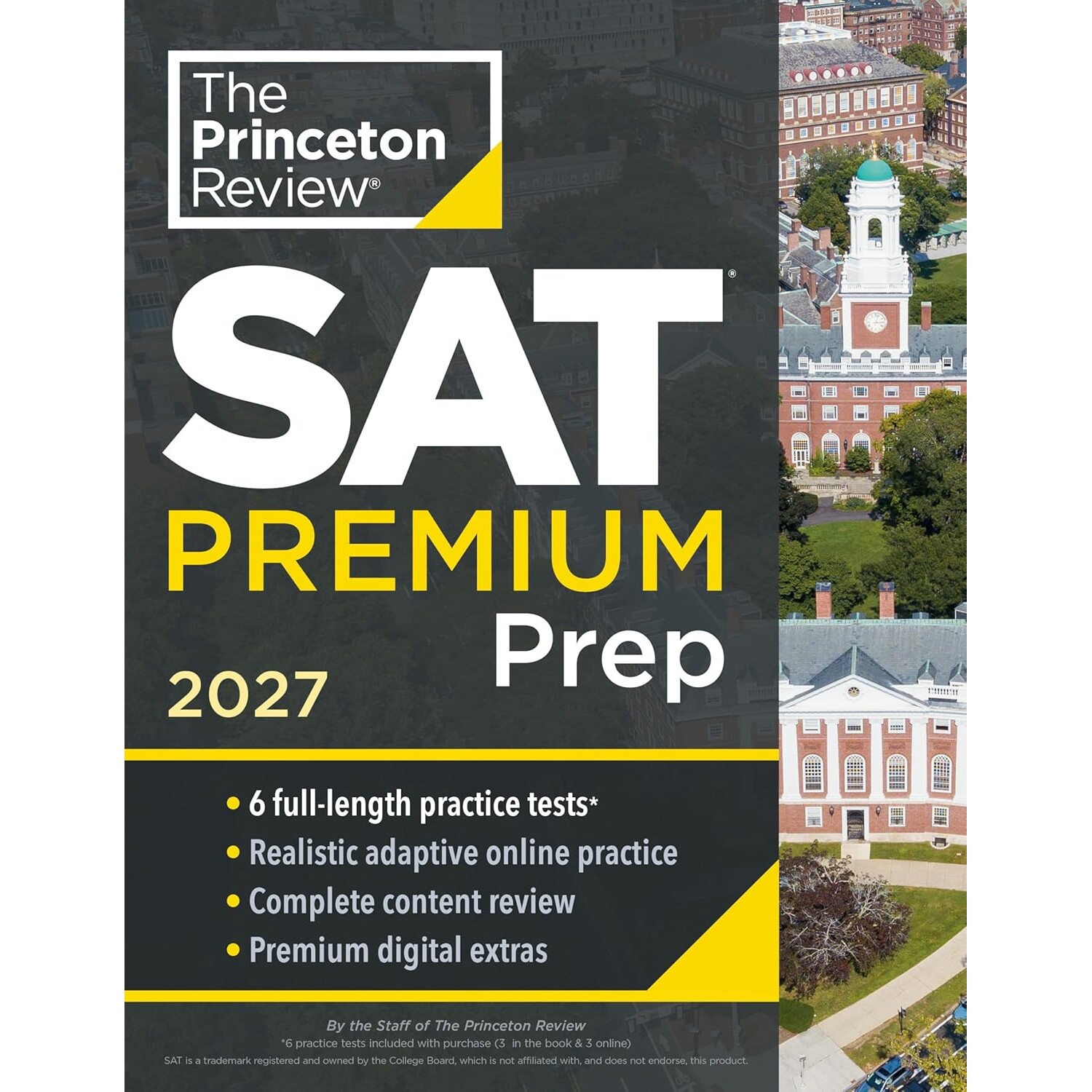 预售 普林斯顿评论SAT高分备考指南 2027版 英文原版 Princeton Review SAT Premium Prep, 2027 6 Full-Length Practice Tests