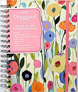 【预售】Posh: Organized Living 17-Month 2019-2020 Monthly/Weekly Planner Calendar: Summer’s Beauty