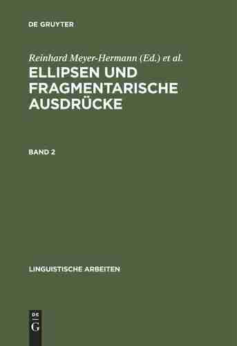 【预订】Ellipsen und fragmentarische Ausdrücke 9783484104785