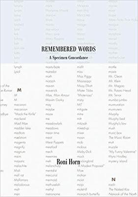【预售】Roni Horn: Remembered Words: A Specimen Concordance