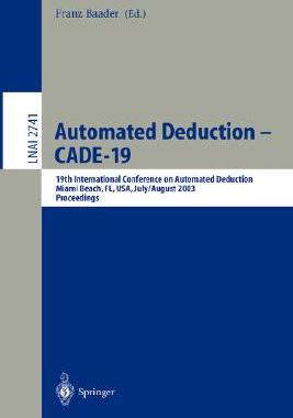 【预订】Automated Deduction - CADE-19