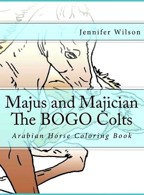 预订 Majus and Majician Twin Colts Coloring Book: Horse Coloring Fun: 9781533102164
