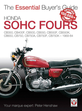 预订 Honda Sohc Fours: Cb350, Cb400f, Cb500, Cb550, Cb550f, Cb550k, Cb650, Cb750, Cb750a, Cb750f, Cb750k - 1969-84