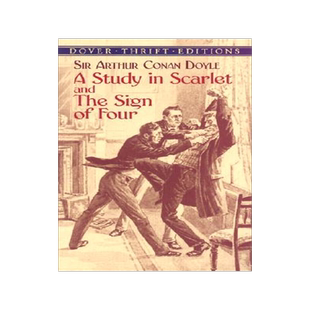 英文原版 血字的研究四签名 福尔摩斯探案集 Dover小蓝书经典文学系列 柯南·道尔 A Study in Scarlet and the Sign of Four