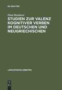 und 9783484302624 zur Verben kognitiver Studien Valenz Neugriechische Deutschen 预订