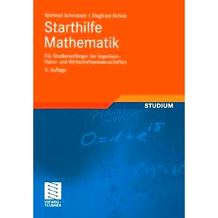 Ingenieur 9783835100275 Mathematik Wirtschaftswissenschaften und Natur der Studienanfänger Für Starthilfe 预订