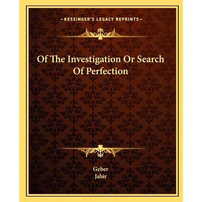 预订 Of The Investigation Or Search Of Perfection: 9781162860183