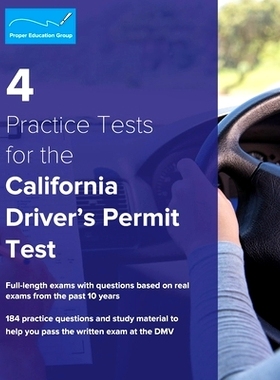 预订 4 Practice Tests for the California Driver’s Permit Test: 184 Practice Questions and Study Materials: 978195356404