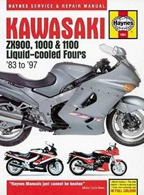 [预订]Kawasaki ZX900, 1000 & 1100 Liquid-cooled Fours (83 - 97) Haynes Repair Manual 9781785213281