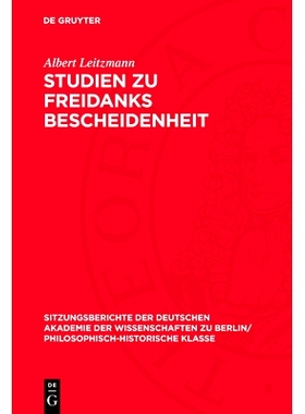 预订 Studien zu Freidanks Bescheidenheit: 9783112726822