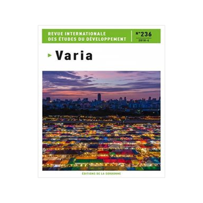 [预订]Revue internationale des études du développement, n° 236. Varia 9791035100964