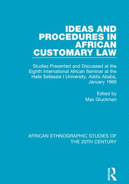 [预订]Ideas and Procedures in African Customary Law 9781138596573