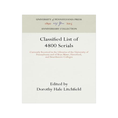 [预订]Classified List of 4800 Serials 9781512803754