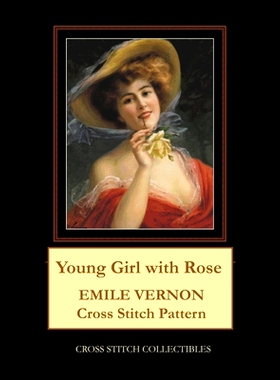 预订 Young Girl with Rose: Emile Vernon Cross Stitch Pattern: 9798652038939