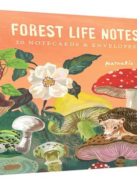 现货 Nathalie Lete的森林 贺卡信封 法国艺术插画手账节日礼品 Forest Life Notes 20 Notecards & Envelopes