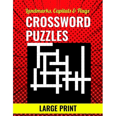 预订 Landmarks, Capitals & Flags Crossword Puzzles - Large Print: 9798871583012
