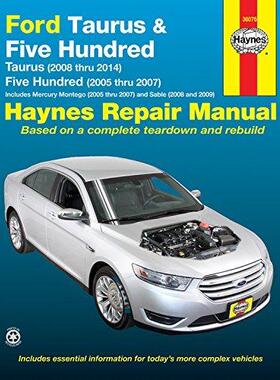 [预订]Ford Taurus (08-14) & Five Hundred (05-07) & Mercury Montego (05-07) & Sable (08-09) Haynes Repair M 9781620921166