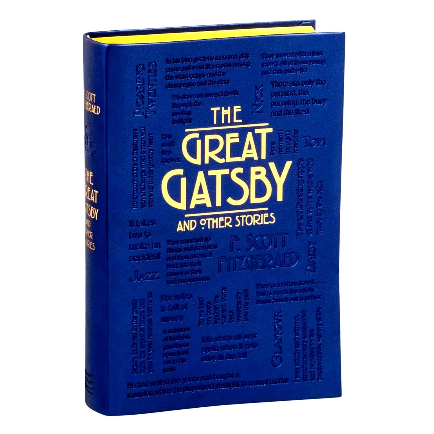 现货 了不起的盖茨比及其他故事 皮革封面 Word Cloud Classics 新版带刷边 英文原版 The Great Gatsby and Other Stories