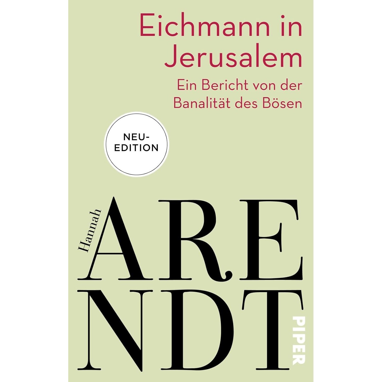 预售 艾希曼在耶路撒冷 德文原版 汉娜・阿伦特 Hannah Arendt 政治哲学经典 Eichmann in Jerusalem