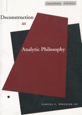 预订 Deconstruction as Analytic Philosophy