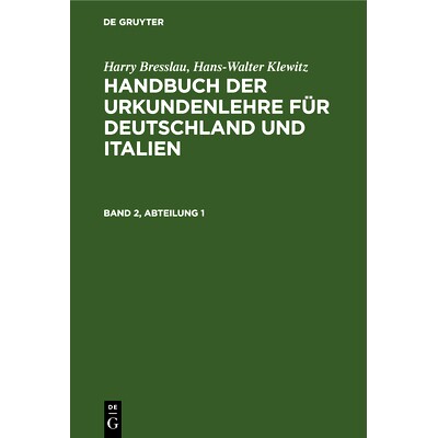 预订 HANDBUCH DER URKUNDENLEHRE, BD 2/1 2A BHUDI: 9783112670590