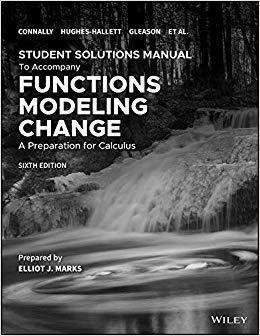 【预售】Student Solutions Manual to Accompany Functions Modeling Change 6e