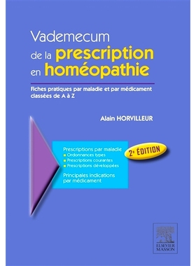 预订 Vademecum de la prescription en homéopathie : fiches pratiques par maladies et par médicament classées de A à Z