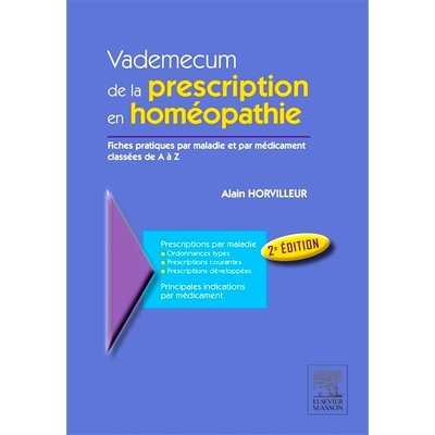 预订 Vademecum de la prescription en homéopathie : fiches pratiques par maladies et par médicament classées de A à Z