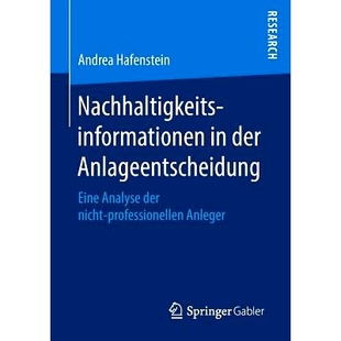 Analyse 97836581430 Anleger professionellen nicht Eine Anlageentscheidung der Nachhaltigkeitsinformationen 预订
