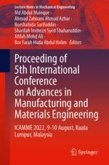 [预订]Proceeding of 5th International Conference on Advances in Manufacturing and Materials Engineering