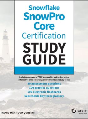 【预订】Snowflake Snowpro Core Certification Study Guide 9781119824442