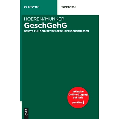 预订 GeschGehG: Gesetz zum Schutz von Geschäftsgeheimnissen 格施: 9783110631289
