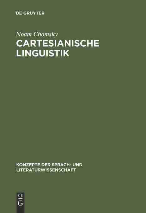 【预订】Cartesianische Linguistik 9783484220041