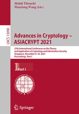 [预订]Advances in Cryptology – ASIACRYPT 2021 9783030920616