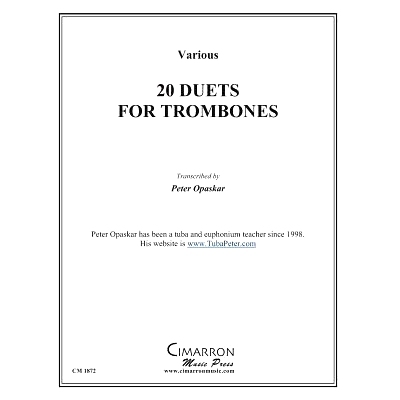 预订 20 Duets for Trombone: 9781496123145