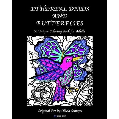 预订 Ethereal Birds and Butterflies: A Unique Coloring Book for Adults: 9781537173252