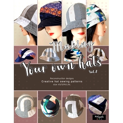 预订 Making your own hats vol.8: Creative sewing patterns to make stylish bucket hats, newsboy caps, brimless hats (bean