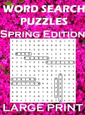 预订 Word Search Puzzles Spring Edition: Word Games Activity Workbook / Large Print / Perfect for adults or kids: 978109