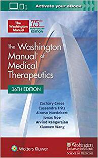 Washington Manual Therapeutics The Medical Paperback 预售