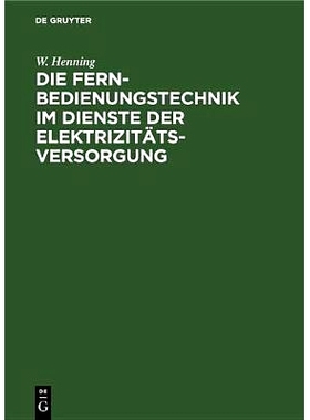预订 Die Fernbedienungstechnik im Dienste der Elektrizitätsversorgung: 9783486777703