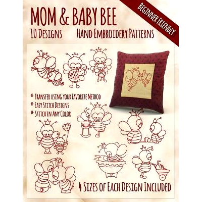 预订 Mother and Baby Bee Hand Embroidery Patterns: 9781530961672