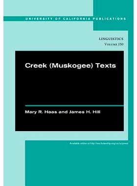 预订 Creek (Muskogee) Texts: 9780520286429