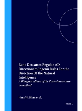 预订 Regulae ad directionem ingenii / Rules for the Direction of the Natural Intelligence 自然智能方向规则: 978904200134